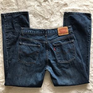 Levi’s 505 regular dark wash jeans 29x29